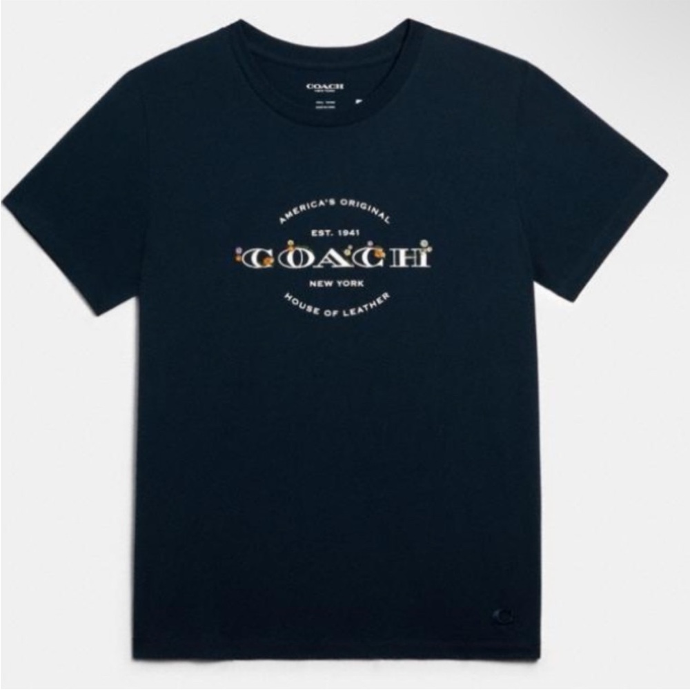 Coach Charcoal Floral Graphic Tee